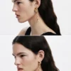 Irregular Gold Shell Earrings Zalio