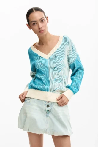 Jacquard Knit Sweater