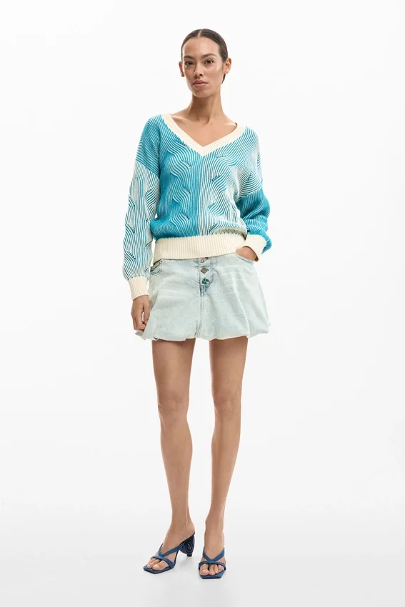 Jacquard Knit Sweater Jacquard Knit Sweater