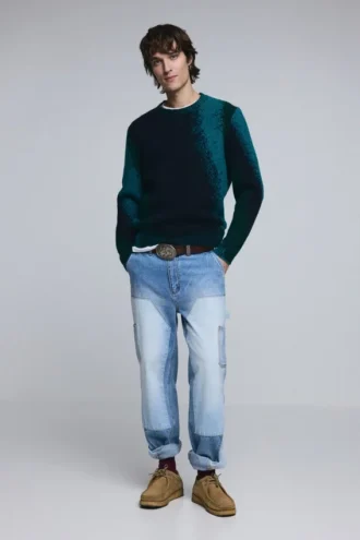 Jacquard Splatter Sweater