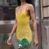 Jacquard Strap Dress