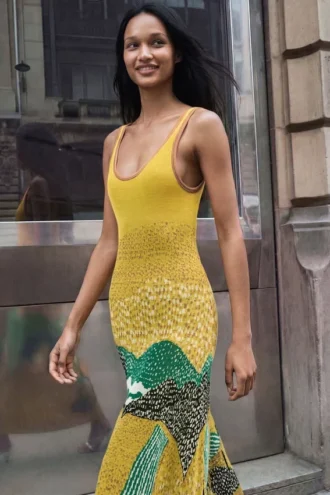 Jacquard Strap Dress