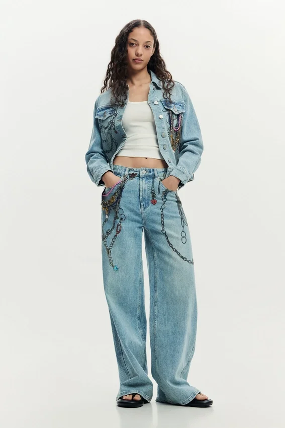 Jeans Trousers Chains Jeans Trousers Chains