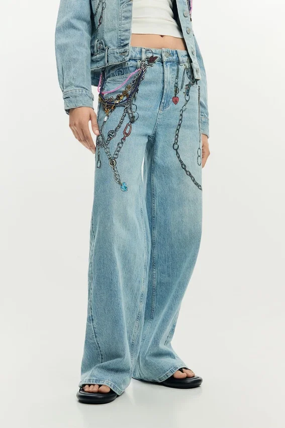 Jeans Trousers Chains Jeans Trousers Chains