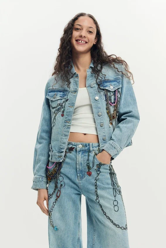 Jeans Trousers Chains Jeans Trousers Chains