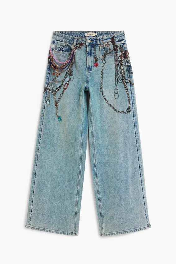 Jeans Trousers Chains Jeans Trousers Chains
