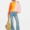Jeans Trousers with Flower Topstitching