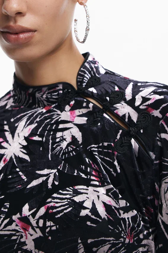 Kimono Neck Leaf Dress Kimono Neck Leaf Dress