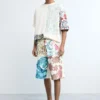 Knit Bermuda Flowers