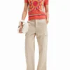 Knit Flower T-Shirt