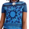 Knit Flower T-Shirt