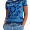 Knit Flower T-Shirt