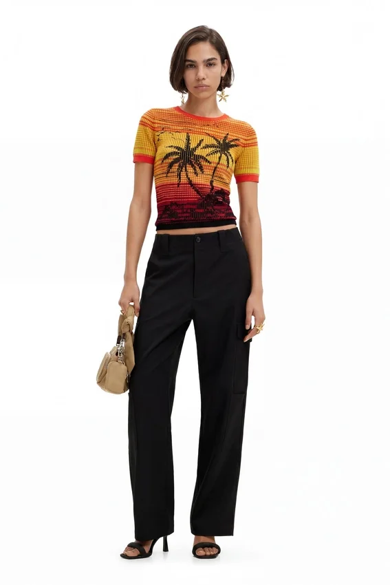 Knit Palm Tree T-Shirt Knit Palm Tree T-Shirt