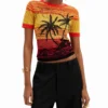 Knit Palm Tree T-Shirt Knit Palm Tree T-Shirt