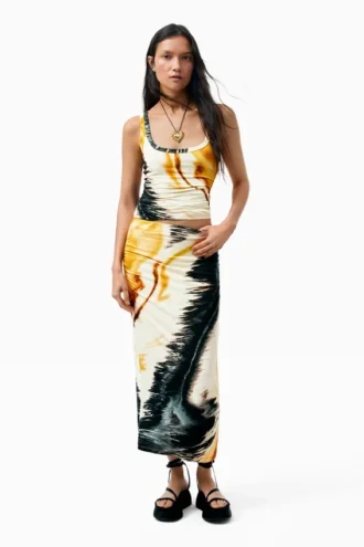 Knit Printed Skirt
