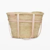 L Leather Wicker Basket L Leather Wicker Basket