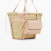 L Leather Wicker Basket L Leather Wicker Basket