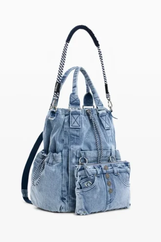 Large Denim Backpack