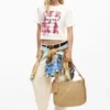 Large Raffia Charms Bag