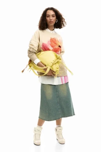 Large Shiny Bow Bag