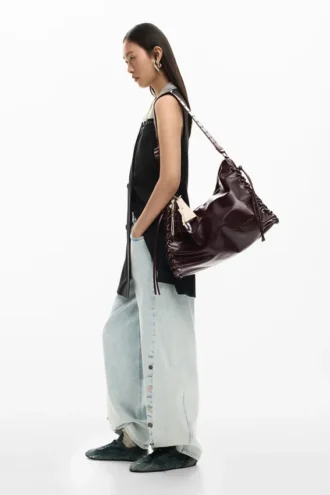 Large Shiny Woven Bag