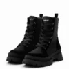 Leopard-Effect Lace-Up Boots