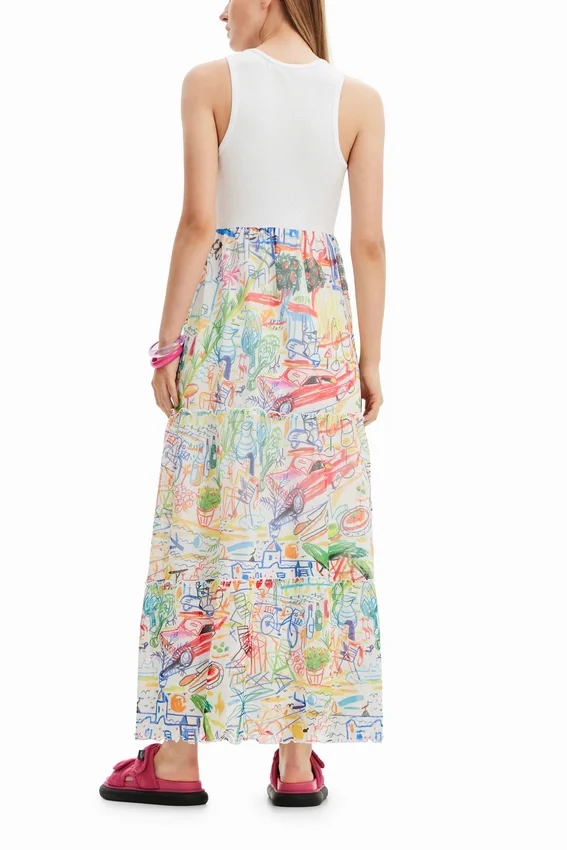 Long Combination Tulle Dress Long Combination Tulle Dress