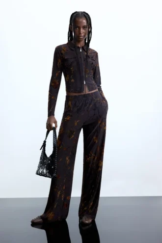 Long Flocked Trousers