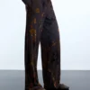 Long Flocked Trousers