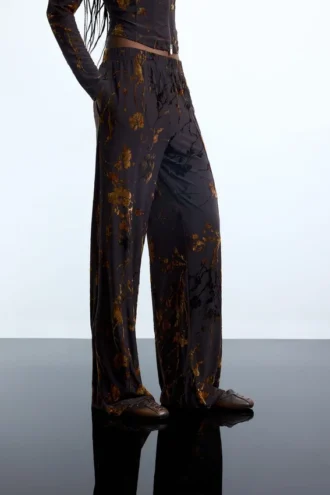 Long Flocked Trousers