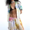 Long Floral Print Trousers