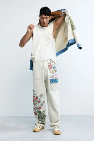 Long Floral Trousers