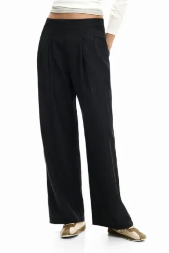 Long Pleated Trousers