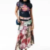 Long Printed Skirt