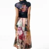 Long Printed Skirt