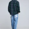 Long-Sleeve Check Overshirt
