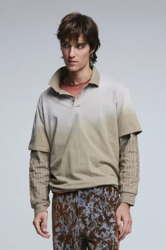 Long-Sleeve Double Polo Shirt