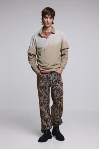 Long-Sleeve Double Polo Shirt
