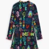 Long Sleeve Lettering Dress