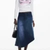 Long-Sleeve T-Shirt with Pink Letters Long-Sleeve T-Shirt with Pink Letters
