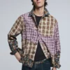 Long-Sleeved Checked Patch Shirt