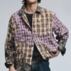 Long-Sleeved Checked Patch Shirt