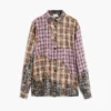 Long-Sleeved Checked Patch Shirt