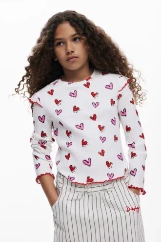 Long-Sleeved Hearts T-Shirt