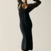 Long-Sleeved Knit Dress Long-Sleeved Knit Dress