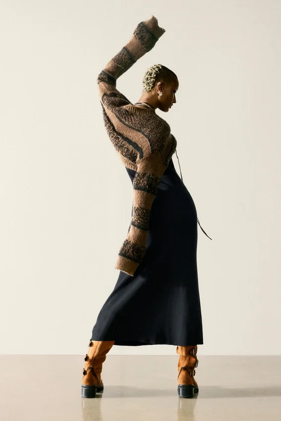 Long-Sleeved Knit Dress Long-Sleeved Knit Dress
