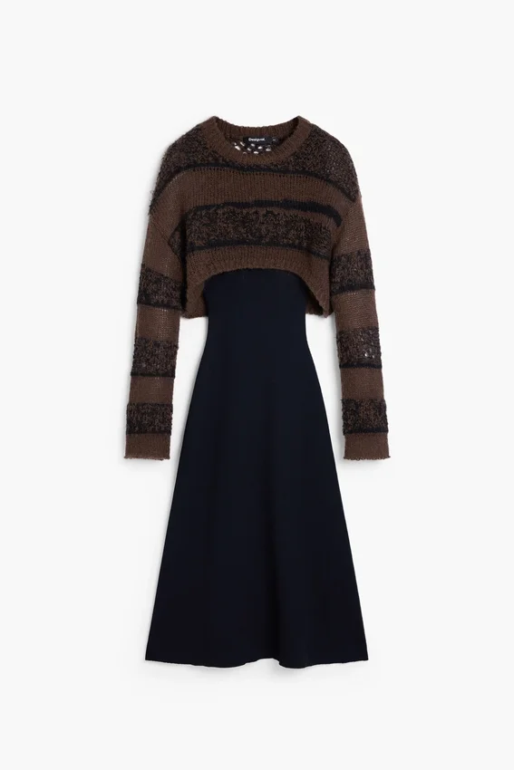 Long-Sleeved Knit Dress Long-Sleeved Knit Dress