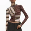 Long-Sleeved T-Shirt with High Neck Long-Sleeved T-Shirt with High Neck