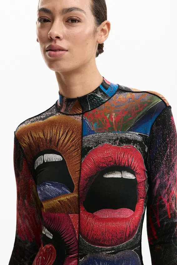 Long-Sleeved T-Shirt with High Neck Long-Sleeved T-Shirt with High Neck