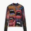 Long-Sleeved T-Shirt with High Neck Long-Sleeved T-Shirt with High Neck